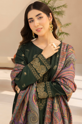 Mohagni - Winter 3PC Dhanak Embroidered Suit - SS0415